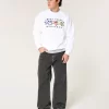 Boxy West Coast Marathon Graphic Crew Sweatshirt