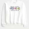 Boxy West Coast Marathon Graphic Crew Sweatshirt
