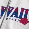 Boxy Zip-Up Hawaii Graphic Sweatshirt