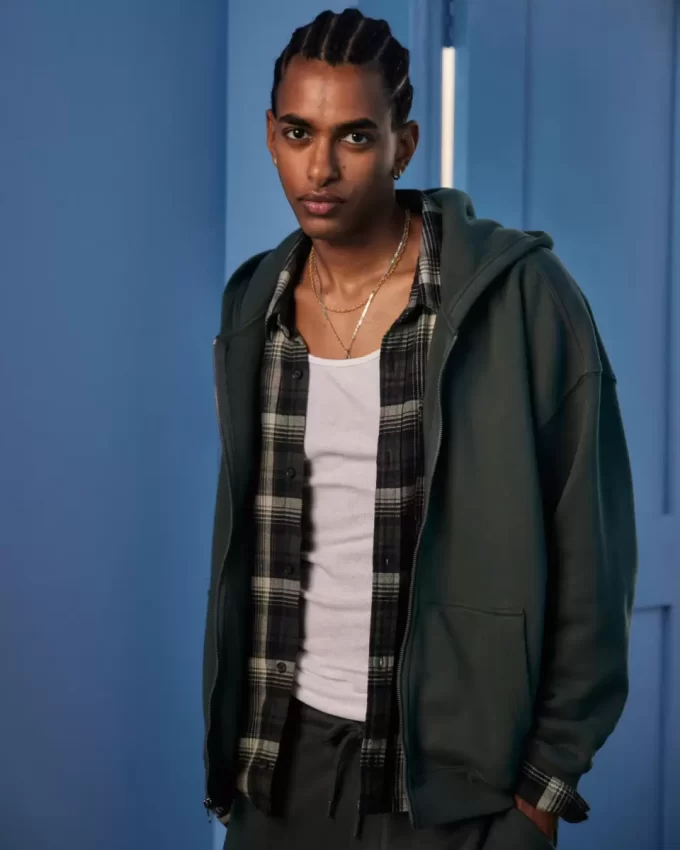 Boxy Zip-Up Hoodie