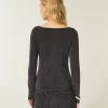 Brooklyn Music Graphic Slash-Neck Top