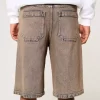 Brown Overdye Super Baggy Denim Shorts