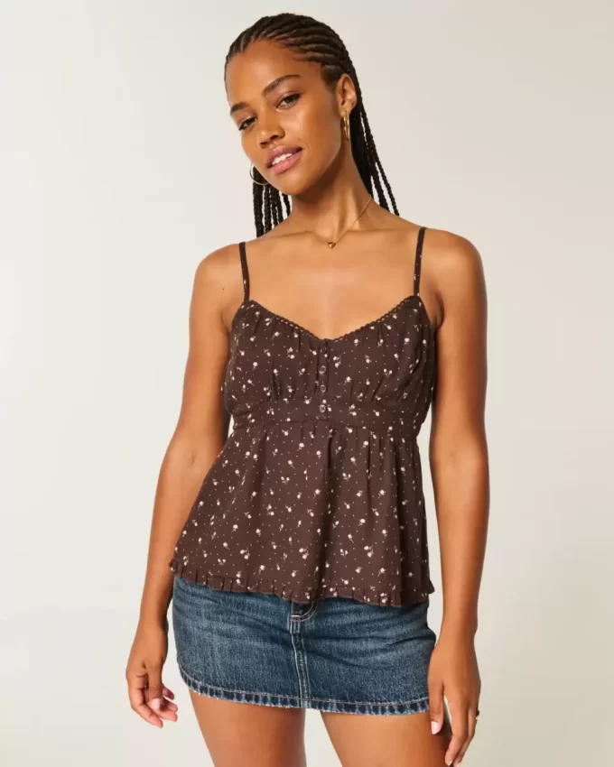 Button Babydoll Top