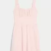 Button-Front Mini Dress