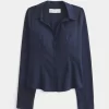 Button-Through Poplin Shirt