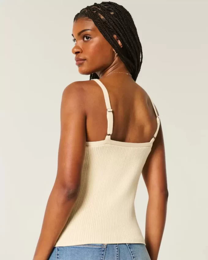 Button-Through Sweater Tank