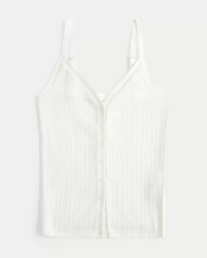 Button-Through Sweater Tank