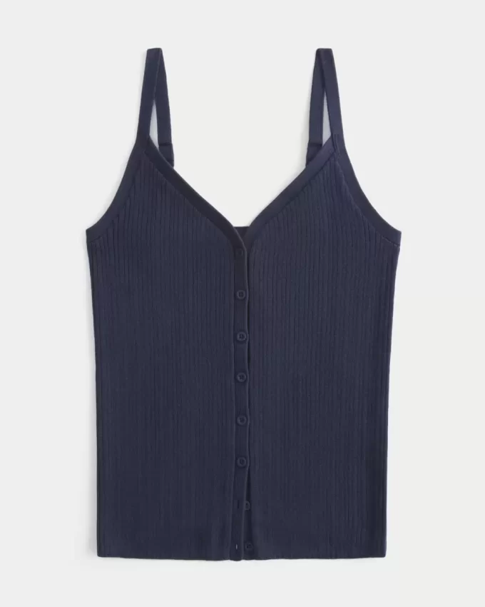 Button-Through Sweater Tank
