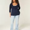 Cable-Knit Babydoll Sweater