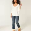 Cable-Knit Babydoll Sweater