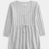 Cable-Knit Babydoll Sweater