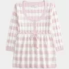 Cable-Knit Babydoll Sweater