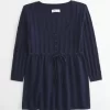 Cable-Knit Babydoll Sweater