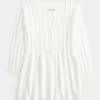 Cable-Knit Babydoll Sweater
