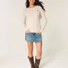 Cable-Knit Heart Crew Sweater