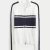 Cable-Knit Mock-Neck Zip-Up Sweater