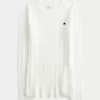 Cable-Knit Star Crew Sweater