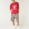 Camo Baggy Denim Painter Shorts