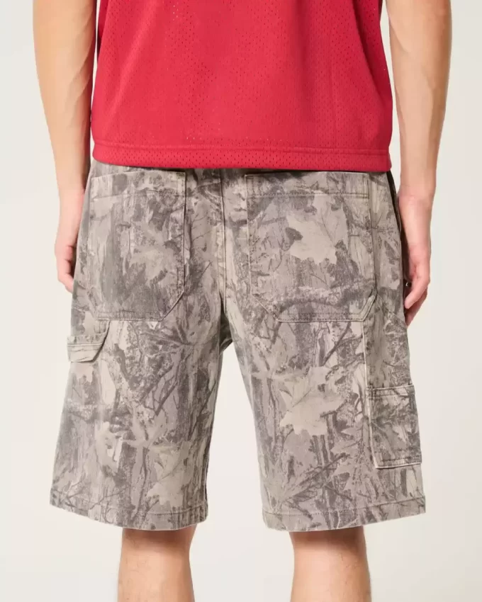 Camo Baggy Denim Painter Shorts