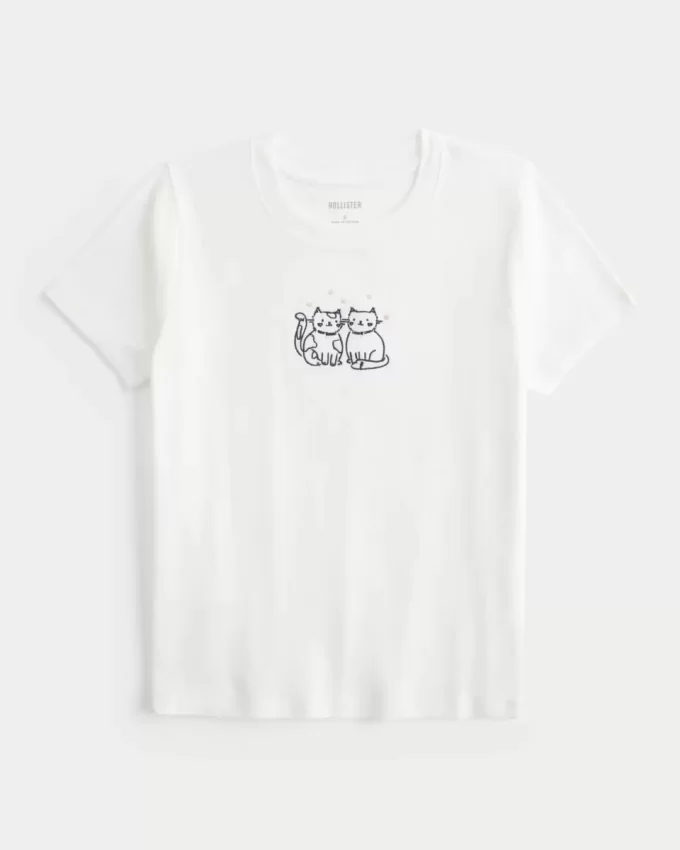 Cat Graphic Baby Tee