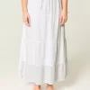 Clip Dot Tiered Maxi Skirt