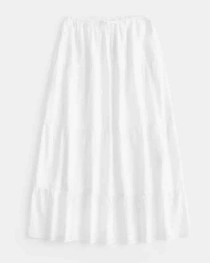 Clip Dot Tiered Maxi Skirt