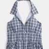 Collared Halter Blouse