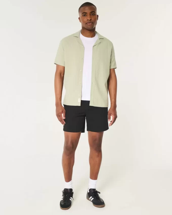 Cooling Flat-Front Shorts 7″