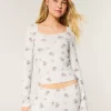 Cozy Bear Pattern Pajama Top