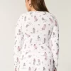 Cozy Bear Pattern Pajama Top