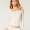 Cozy Berry Pattern Pajama Top