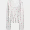 Cozy Berry Pattern Pajama Top