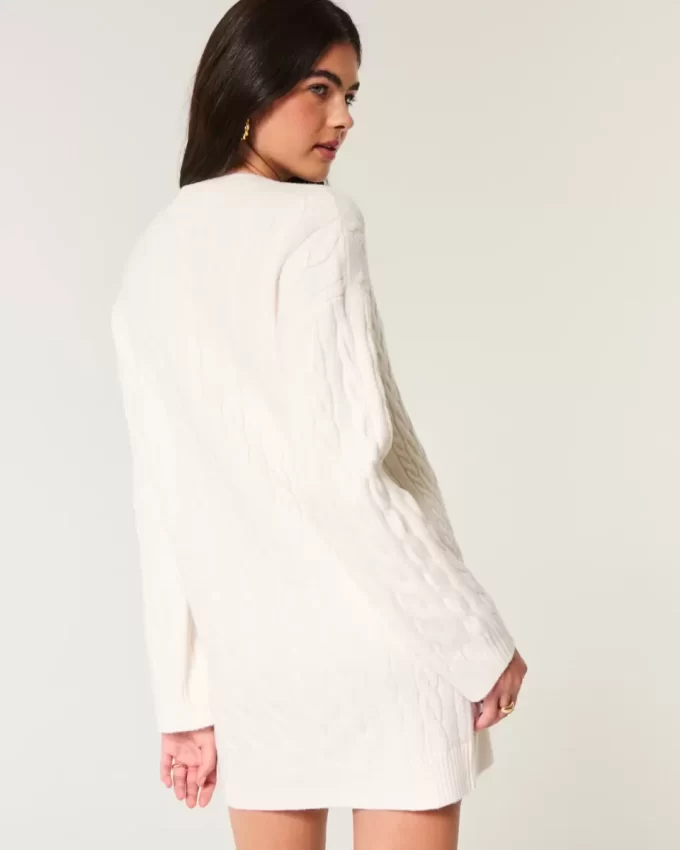 Cozy Cable-Knit Sweater Dress