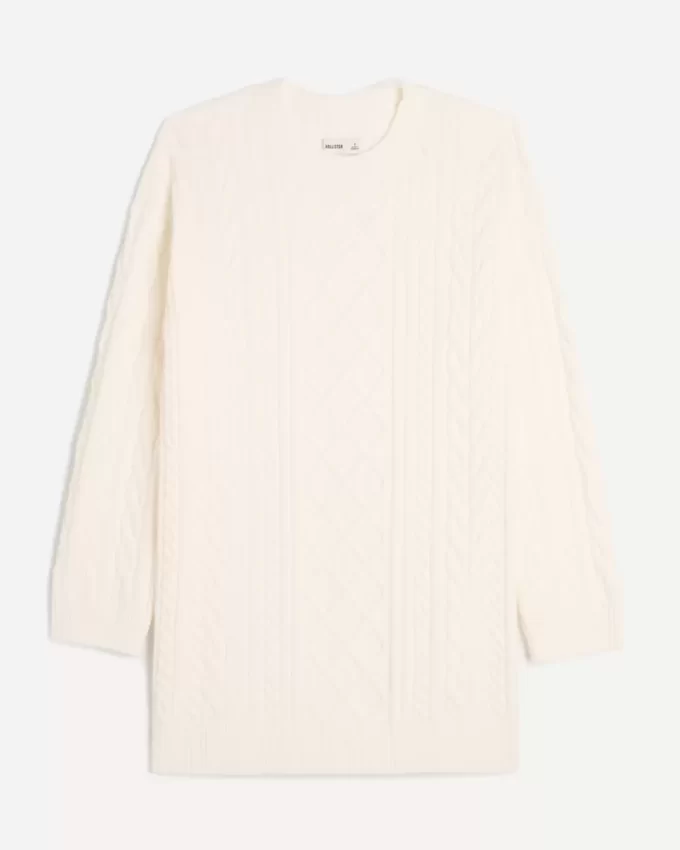 Cozy Cable-Knit Sweater Dress