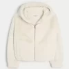 Cozy Faux Fur Zip-Up Hoodie