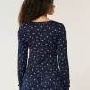 Cozy Floral Pattern Pajama Top