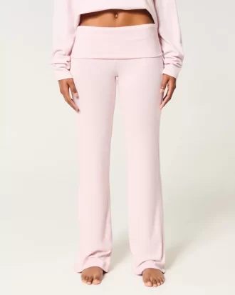 Cozy Knit Foldover Waist Sleep Pants