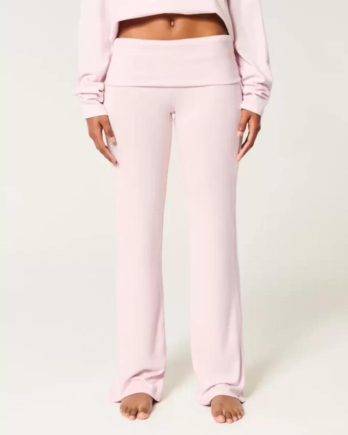 Cozy Knit Foldover Waist Sleep Pants