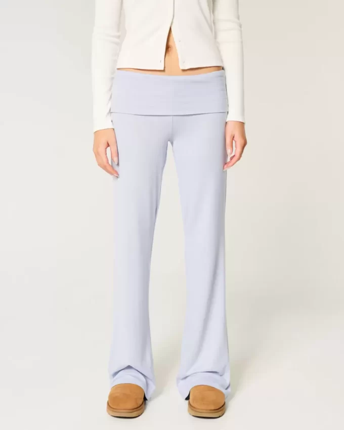 Cozy Knit Foldover Waist Sleep Pants