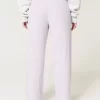 Cozy Ribbed Drawstring Baggy Pants