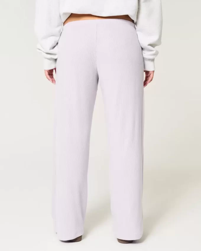 Cozy Ribbed Drawstring Baggy Pants
