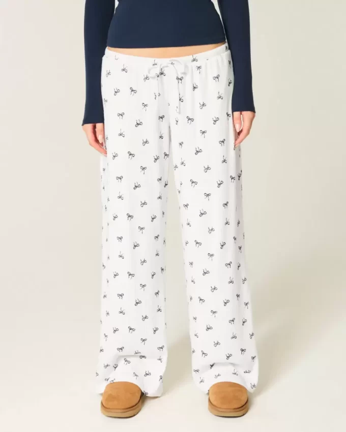 Cozy Ribbed Wide-Leg Pants