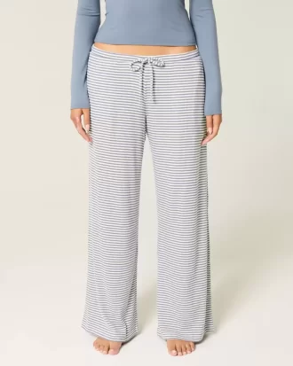Cozy Ribbed Wide-Leg Pants