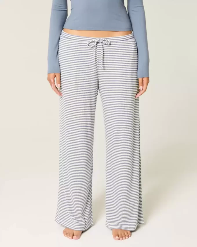 Cozy Ribbed Wide-Leg Pants