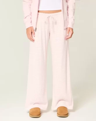 Cozy Ribbed Wide-Leg Pants