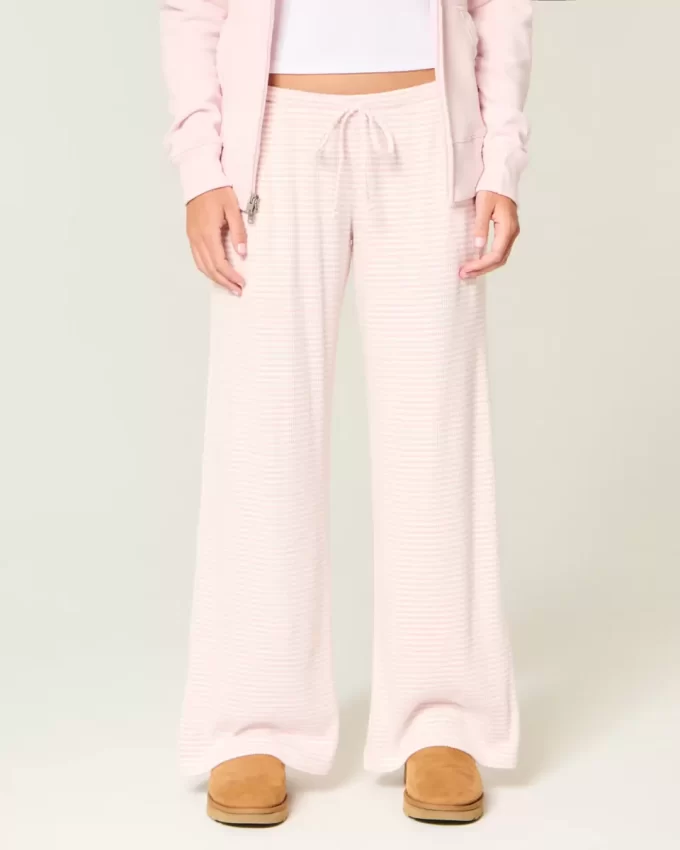 Cozy Ribbed Wide-Leg Pants
