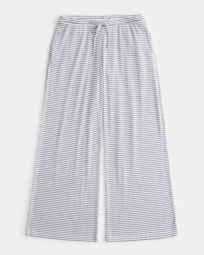 Cozy Ribbed Wide-Leg Pants