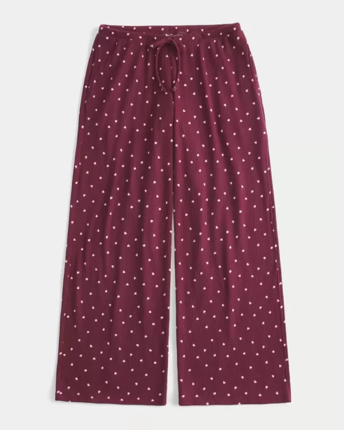Cozy Ribbed Wide-Leg Pants