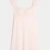 Crepe Satin Band Mini Dress