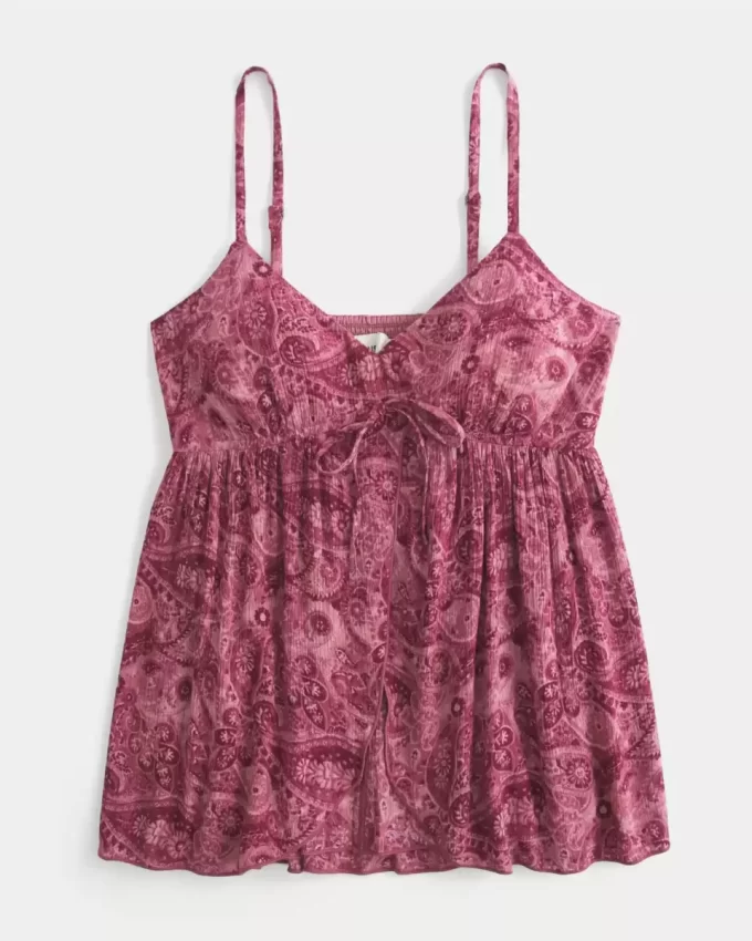 Crinkle Flyaway Babydoll Top